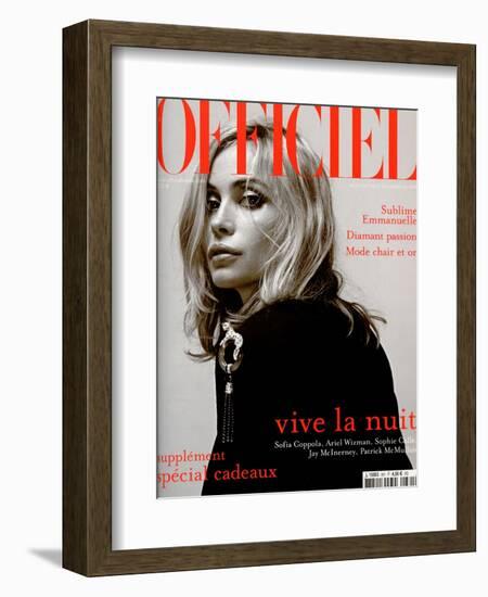 L'Officiel, 2003 - Emmanuelle Béart Porte une Veste en Coton et Soie Noire Dolce & Gabbana-Anuschka Bloomers & Niels Schumm-Framed Art Print