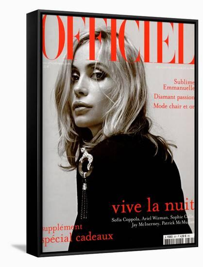 L'Officiel, 2003 - Emmanuelle Béart Porte une Veste en Coton et Soie Noire Dolce & Gabbana-Anuschka Bloomers & Niels Schumm-Framed Stretched Canvas