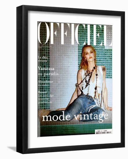 L'Officiel, 2004 - Vanessa Paradis-John Nollet-Framed Art Print