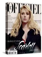 L'Officiel 2005 - Scarlett Johansson Porte un Trench en Soie Noir Pailleté Dior par John Galliano-David Ferma-Stretched Canvas