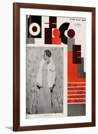 L'Officiel, April 1930 - Mme Suzanne Talbot-Madame D'Ora & A.P. Covillot-Framed Art Print