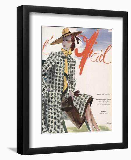 L'Officiel, April 1940 - Molyneux-Lbenigni-Framed Art Print