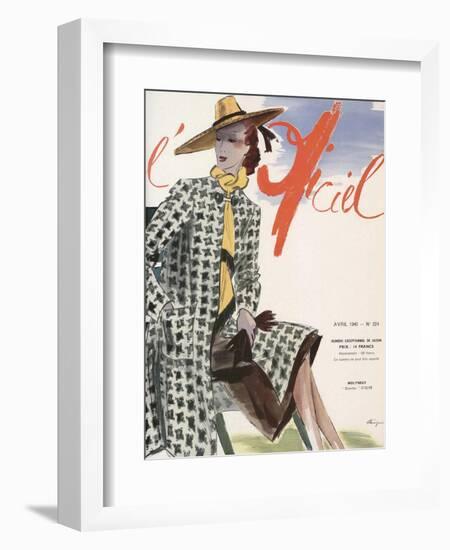 L'Officiel, April 1940 - Molyneux-Lbenigni-Framed Art Print