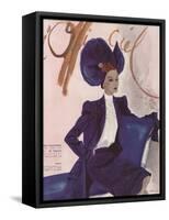 L'Officiel, April 1942 - Worth-Lbenigni-Framed Stretched Canvas