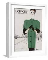 L'Officiel, April 1946 - Ensemble de Patou-Benito-Framed Art Print