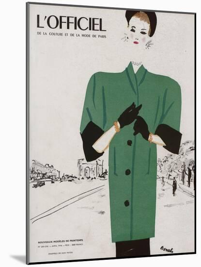 L'Officiel, April 1946 - Ensemble de Patou-Benito-Mounted Art Print