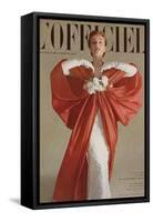 L'Officiel, April 1951 - Ensemble de Balenciaga-Philippe Pottier-Framed Stretched Canvas