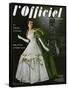 L'Officiel, April 1953 - Robe du Soir de Jean Lanvin (Castillo)-Philippe Pottier-Framed Stretched Canvas