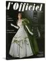 L'Officiel, April 1953 - Robe du Soir de Jean Lanvin (Castillo)-Philippe Pottier-Stretched Canvas