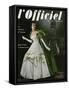 L'Officiel, April 1953 - Robe du Soir de Jean Lanvin (Castillo)-Philippe Pottier-Framed Stretched Canvas