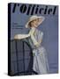 L'Officiel, April 1955 - Ensemble de Pierre Balmain en Twill de Ducharne-Philippe Pottier-Stretched Canvas