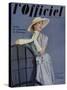 L'Officiel, April 1955 - Ensemble de Pierre Balmain en Twill de Ducharne-Philippe Pottier-Stretched Canvas