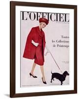 L'Officiel, April 1960 - Ensemble de Lanvin Castillo en Stigaz de Lesur-Philippe Pottier-Framed Art Print