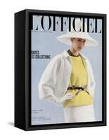 L'Officiel, April 1963 - Tailleur d'André Courrèges-Reichle-Framed Stretched Canvas