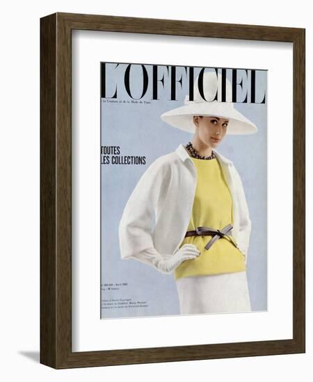 L'Officiel, April 1963 - Tailleur d'André Courrèges-Reichle-Framed Art Print