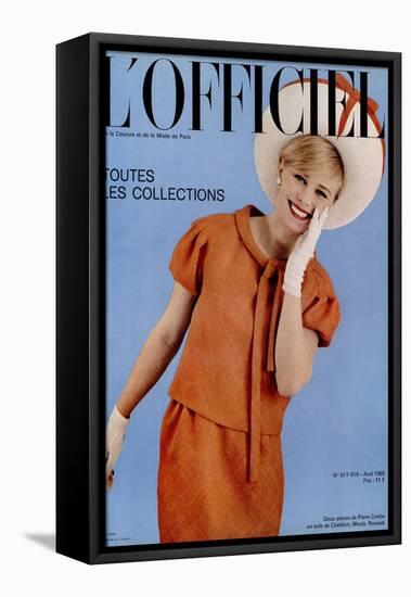 L'Officiel, April 1965 - Deux-Pièces de Pierre Cardin en Toile de Chatillon, Mouly, Roussel-Roland de Vassal-Framed Stretched Canvas