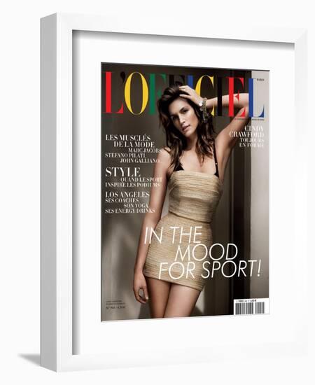 L'Officiel, April 2010 - Cindy Crawford-Paul Wetherell-Framed Art Print