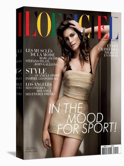 L'Officiel, April 2010 - Cindy Crawford-Paul Wetherell-Stretched Canvas