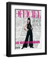 L'Officiel, April-May 1992 - Christian Dior: Robe en Mousseline et Organ-Hiromasa-Framed Art Print