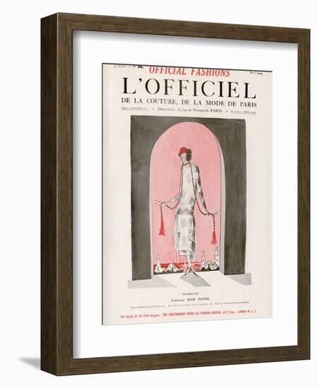 L'Officiel, August 1924 - Brumeuse-Jean Patou-Framed Art Print