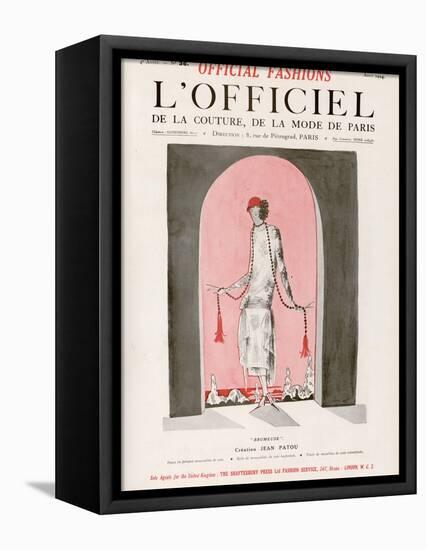 L'Officiel, August 1924 - Brumeuse-Jean Patou-Framed Stretched Canvas