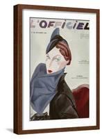 L'Officiel, August 1936 - Marcel Rochas-J. H. Lartogue-Framed Art Print