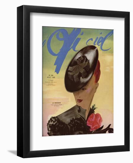 L'Officiel, August 1938 - Le Monnier-Lbenigni-Framed Art Print