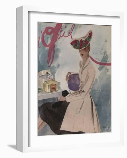 L'Officiel, August 1942 - Rose Valois, Raphael, Caron-Lbenigni-Framed Art Print