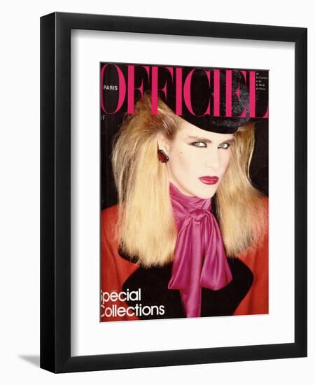 L'Officiel, August 1981 - Chloé pour Karl Lagerfeld-Antonio Guccione-Framed Art Print