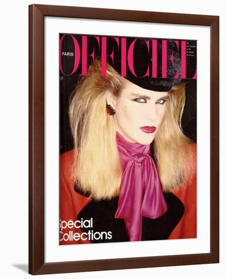 L'Officiel, August 1981 - Chloé pour Karl Lagerfeld-Antonio Guccione-Framed Art Print