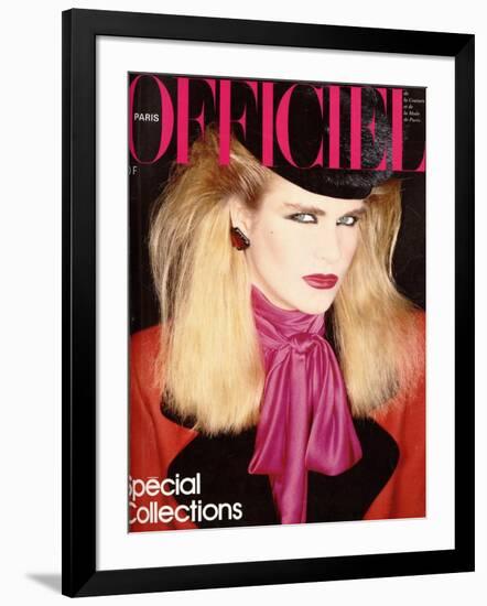 L'Officiel, August 1981 - Chloé pour Karl Lagerfeld-Antonio Guccione-Framed Art Print