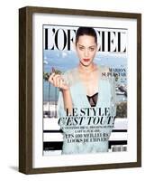 L'Officiel, August 2009 - Marion Cotillard-Andrea Spotorno-Framed Art Print