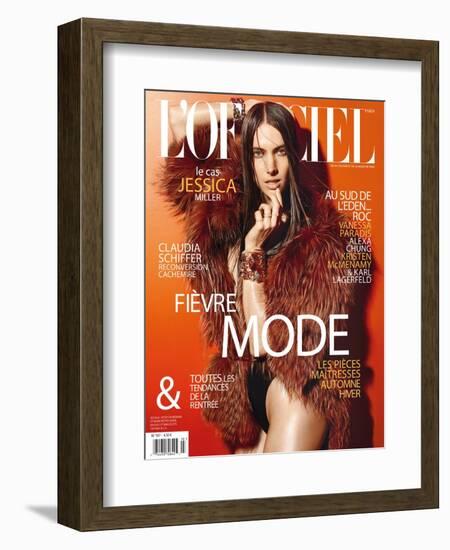 L'Officiel, August 2011 - Jessica Miller-Satoshi Saikusa-Framed Art Print