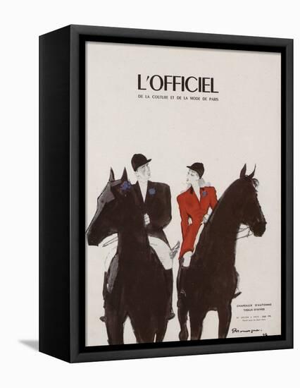 L'Officiel - Chapeaux d'Automne, Tissus d'Hiver-Mourgue-Framed Stretched Canvas