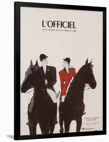 L'Officiel - Chapeaux d'Automne, Tissus d'Hiver-Mourgue-Framed Premium Giclee Print