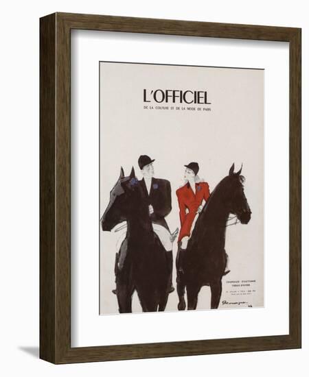 L'Officiel - Chapeaux d'Automne, Tissus d'Hiver-Mourgue-Framed Art Print