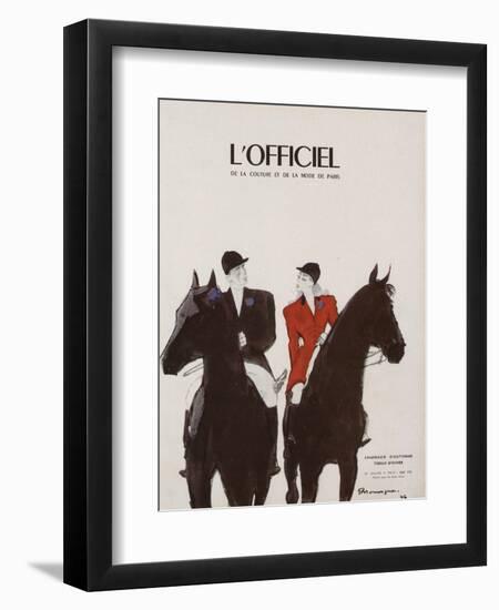 L'Officiel - Chapeaux d'Automne, Tissus d'Hiver-Mourgue-Framed Art Print