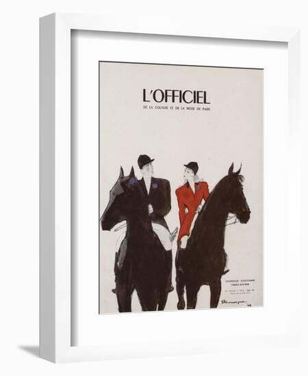 L'Officiel - Chapeaux d'Automne, Tissus d'Hiver-Mourgue-Framed Art Print