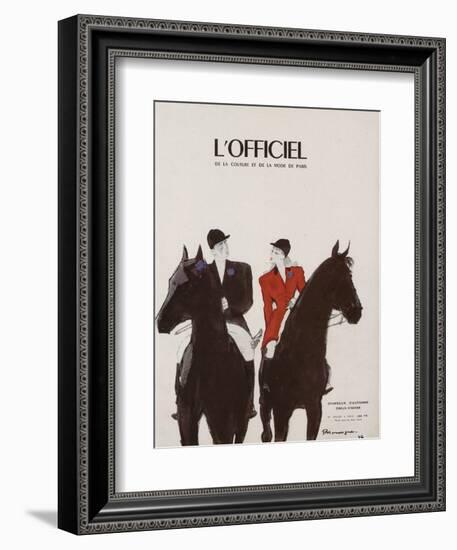 L'Officiel - Chapeaux d'Automne, Tissus d'Hiver-Mourgue-Framed Art Print