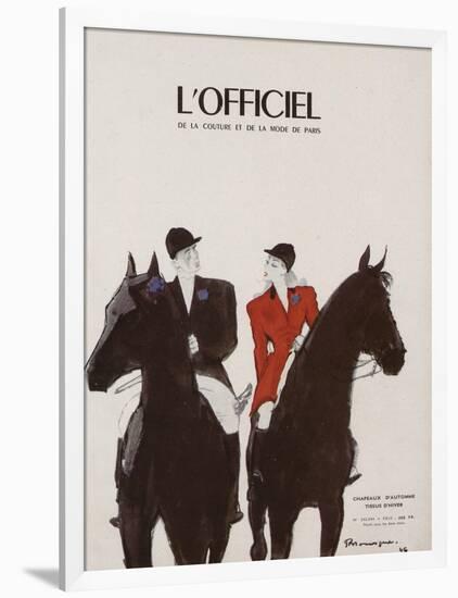 L'Officiel - Chapeaux d'Automne, Tissus d'Hiver-Mourgue-Framed Art Print