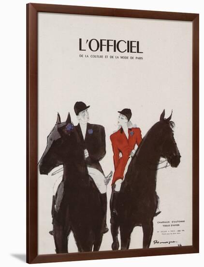 L'Officiel - Chapeaux d'Automne, Tissus d'Hiver-Mourgue-Framed Art Print