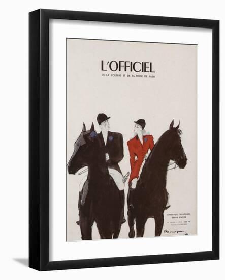 L'Officiel - Chapeaux d'Automne, Tissus d'Hiver-Mourgue-Framed Art Print