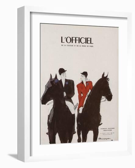 L'Officiel - Chapeaux d'Automne, Tissus d'Hiver-Mourgue-Framed Art Print