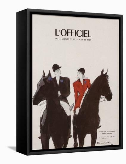 L'Officiel - Chapeaux d'Automne, Tissus d'Hiver-Mourgue-Framed Stretched Canvas