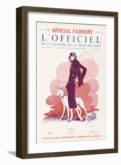 L'Officiel, December 1924 - Sleeping-Paul Poiret-Framed Art Print