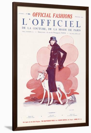 L'Officiel, December 1924 - Sleeping-Paul Poiret-Framed Art Print