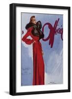 L'Officiel, December 1937 - Nina Ricci-Lbenigni-Framed Art Print