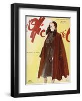 L'Officiel, December 1939-January 1940 - Worth-Lbenigni-Framed Art Print