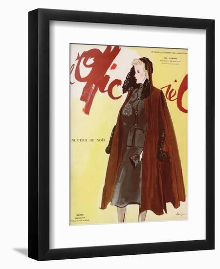 L'Officiel, December 1939-January 1940 - Worth-Lbenigni-Framed Art Print