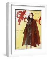 L'Officiel, December 1939-January 1940 - Worth-Lbenigni-Framed Art Print